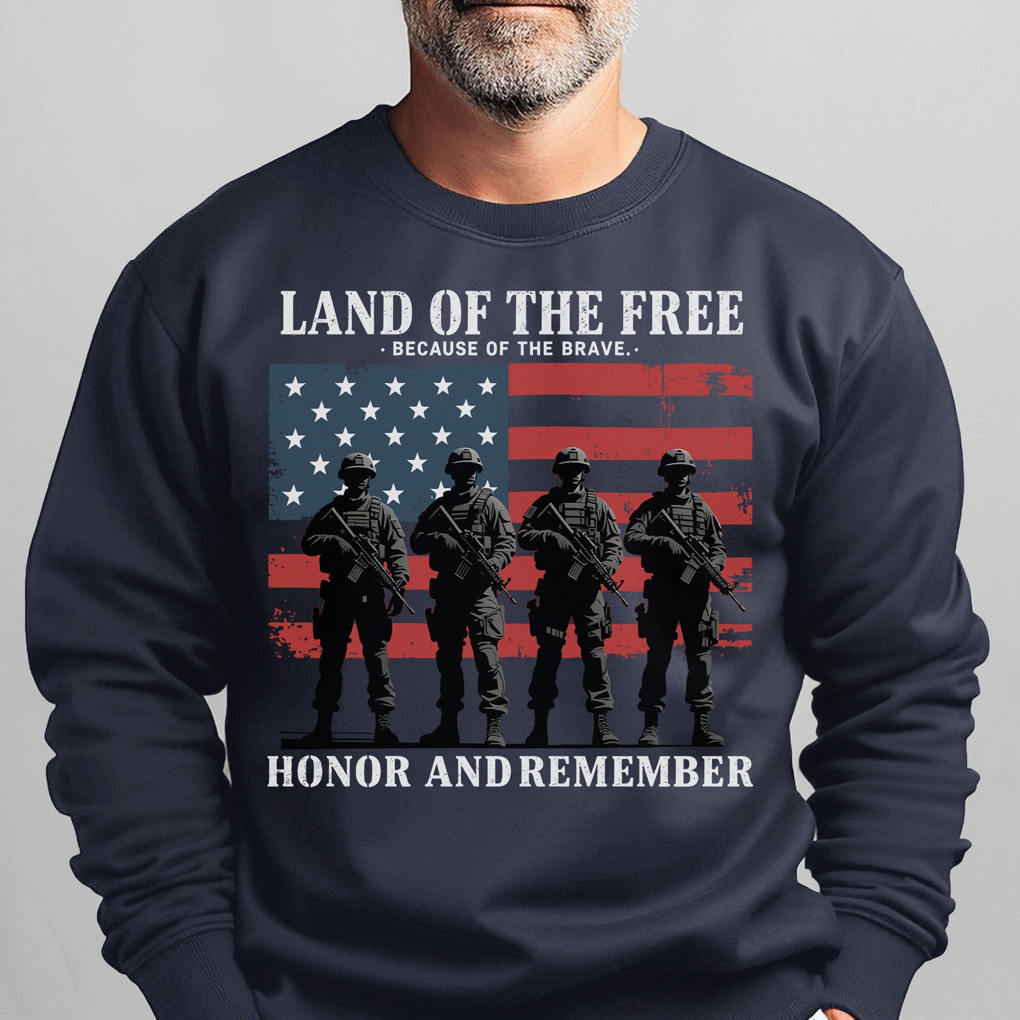 Land of the Free Because of the Brave Sweatshirt