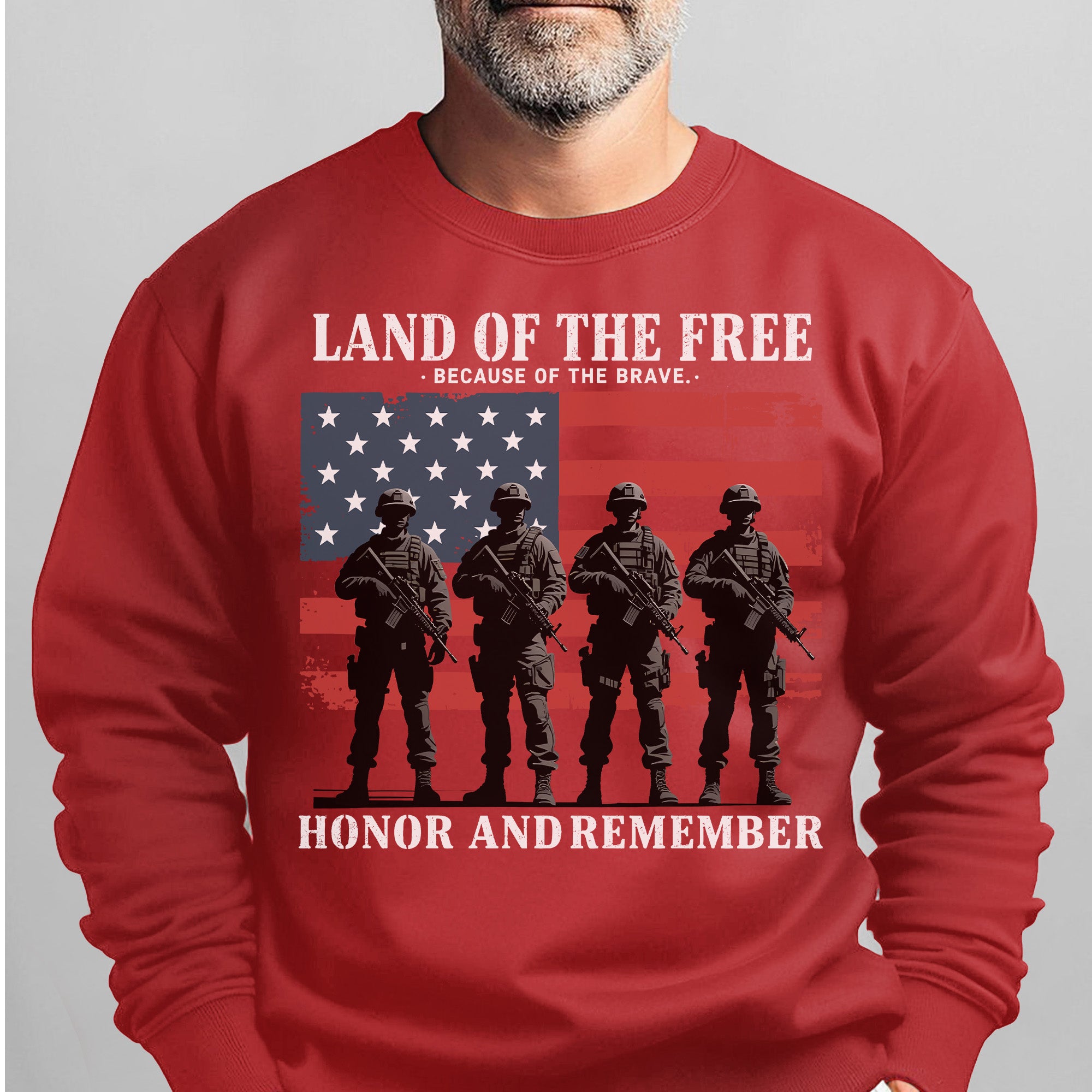 Land of the Free Because of the Brave Sweatshirt