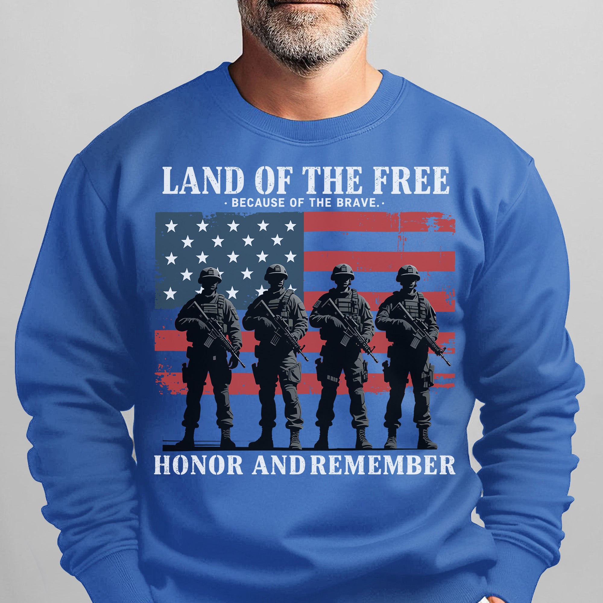 Land of the Free Because of the Brave Sweatshirt