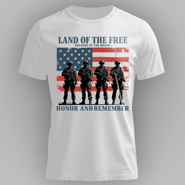 Land of the Free Because of the Brave T-Shirt
