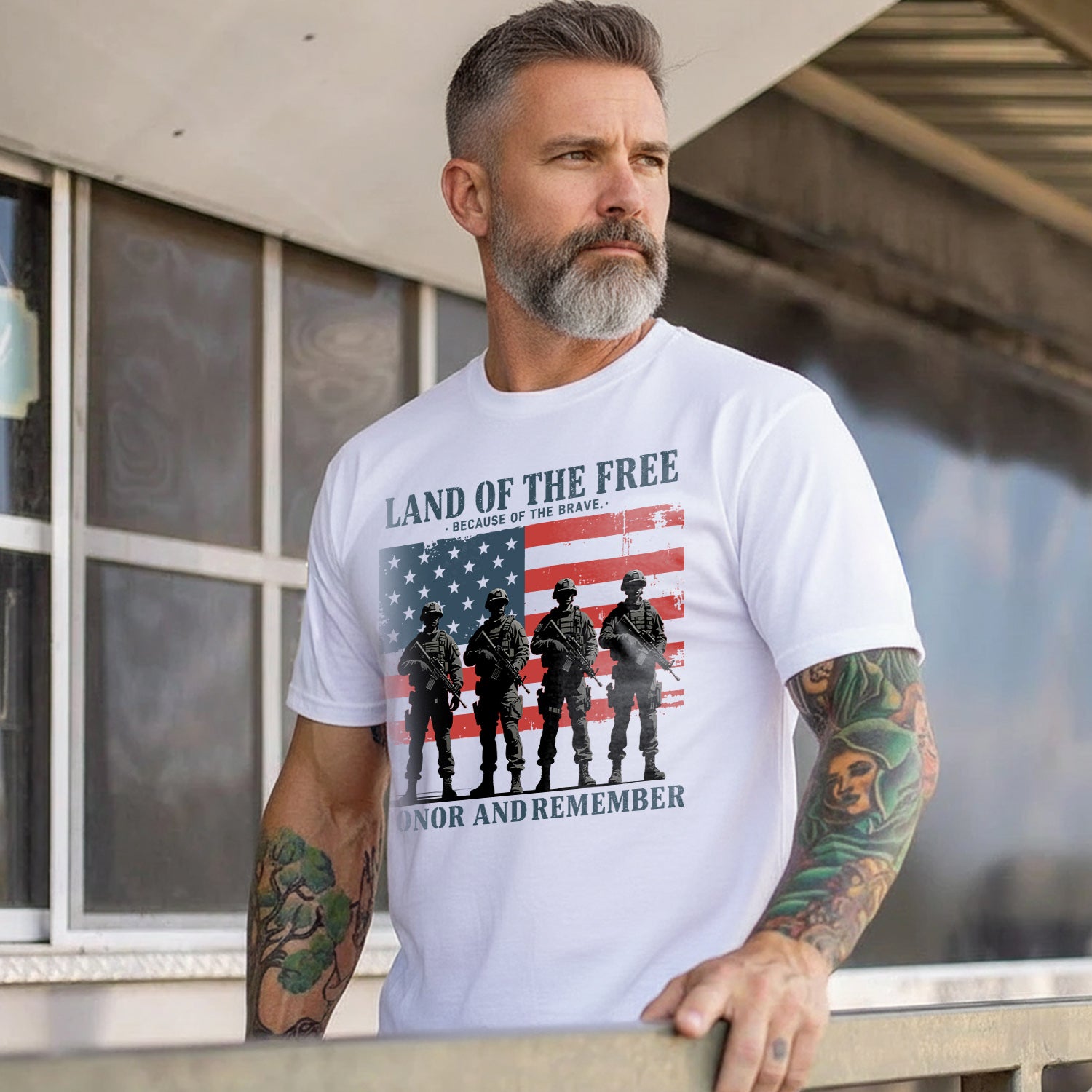 Land of the Free Because of the Brave T-Shirt