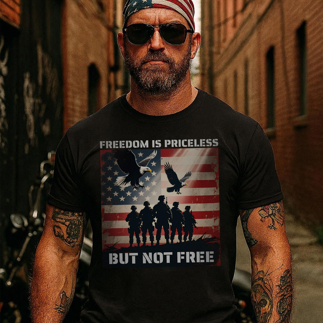 Freedom Is Priceless But Not Free Honoring the Brave Who Paid the Cost for Liberty and Peace T-Shirt