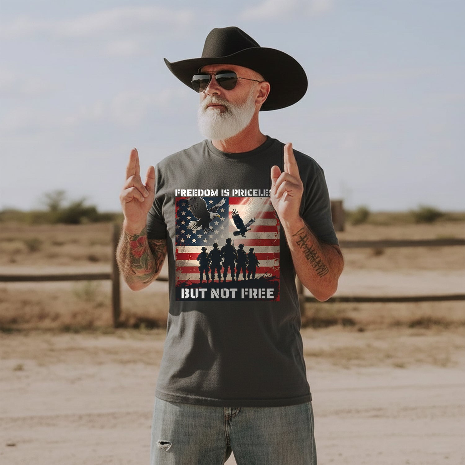 Freedom Is Priceless But Not Free Honoring T-Shirt