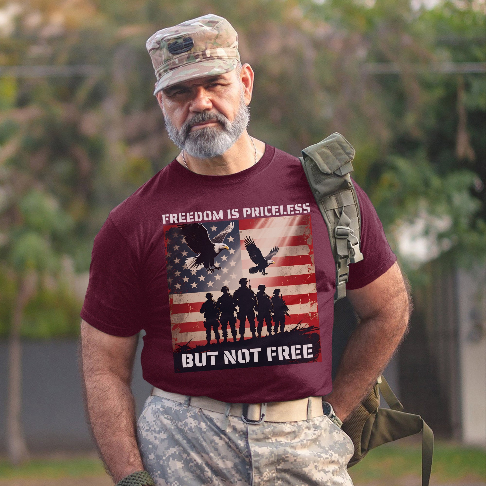 Freedom Is Priceless But Not Free Honoring the Brave Who Paid the Cost for Liberty and Peace T-Shirt