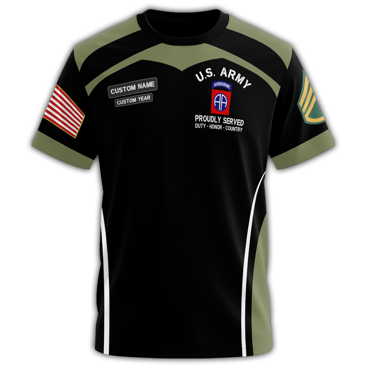 Retired Not Expired Airborne Pride All-over Print Personalized T-Shirt Secondary image
