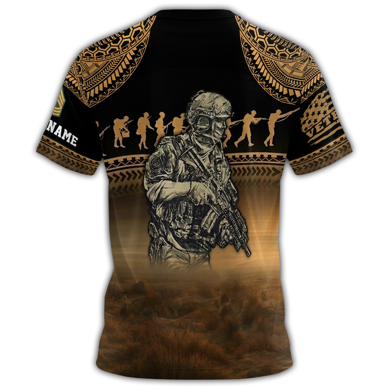Once a Veteran Always a Veteran All-over Print Personalized T-Shirt