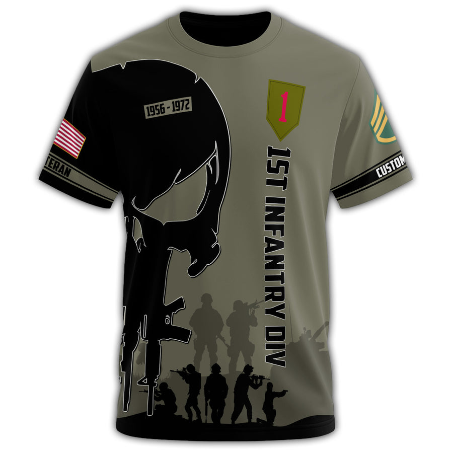 First Infantry Division Veteran Legacy All-over Print Personalized T-Shirt