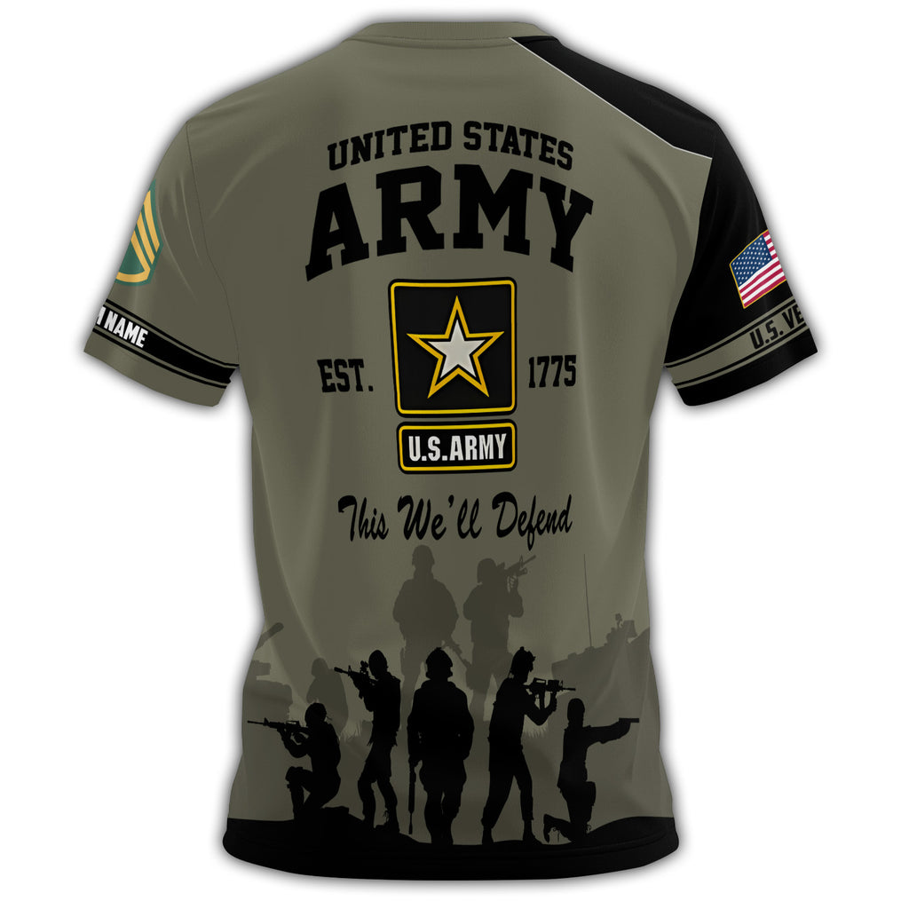 First Infantry Division Veteran Legacy All-over Print Personalized T-Shirt