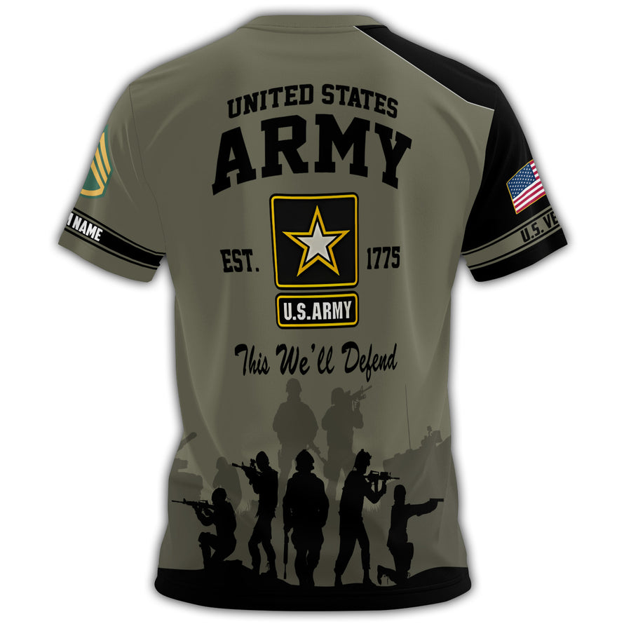 First Infantry Division Veteran Legacy All-over Print Personalized T-Shirt