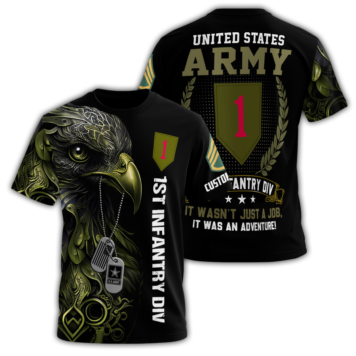 Eagle Spirit of the First Infantry All-over Print Personalized T-Shirt Main image