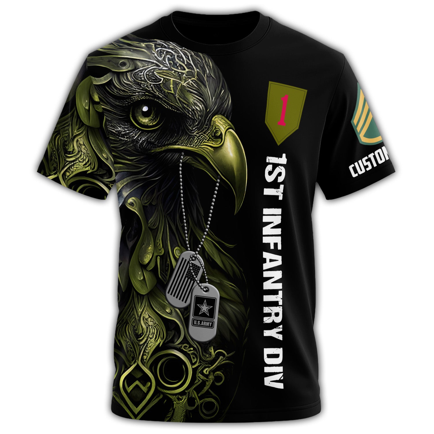 Eagle Spirit of the First Infantry All-over Print Personalized T-Shirt Secondary image