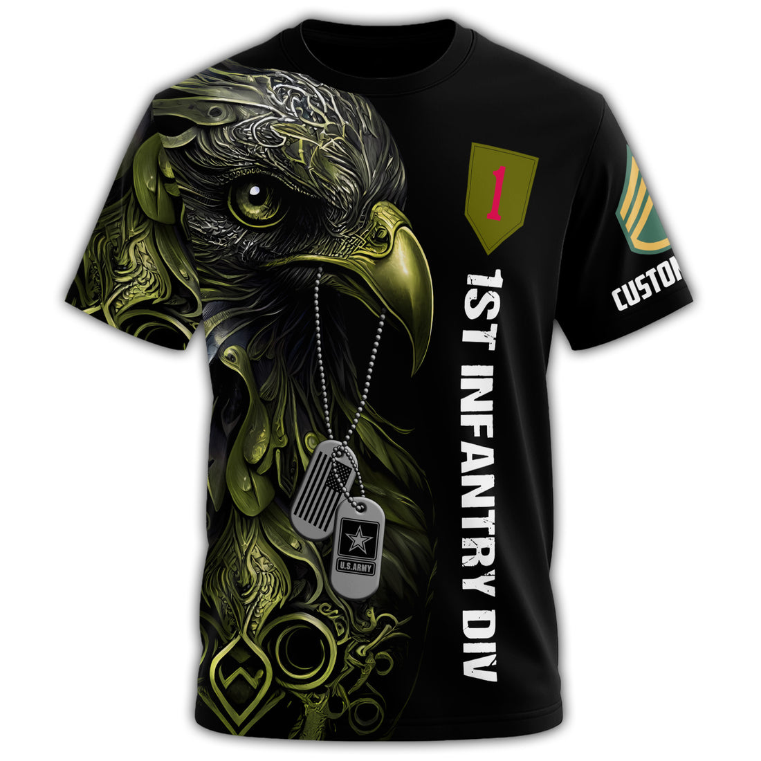 Eagle Spirit of the First Infantry All-over Print Personalized T-Shirt