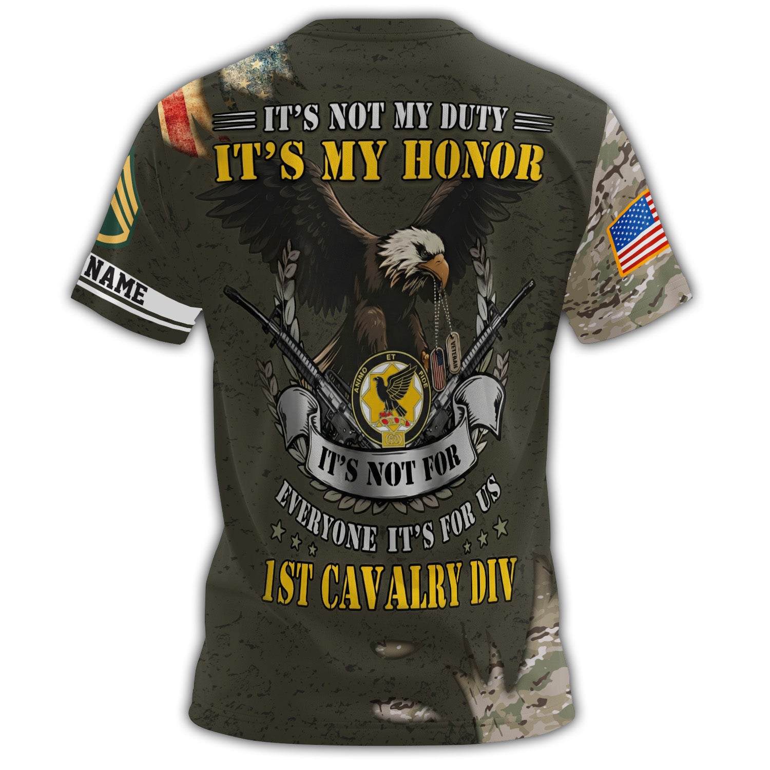 Honor Lives in the First Cavalry All-over Print Personalized T-Shirt
