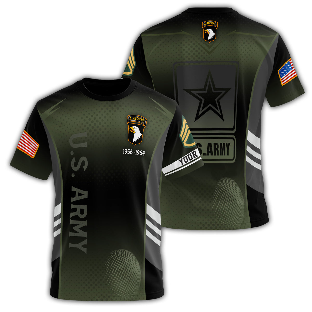 Airborne Legacy Worn with Pride All-over Print Personalized T-Shirt Main image