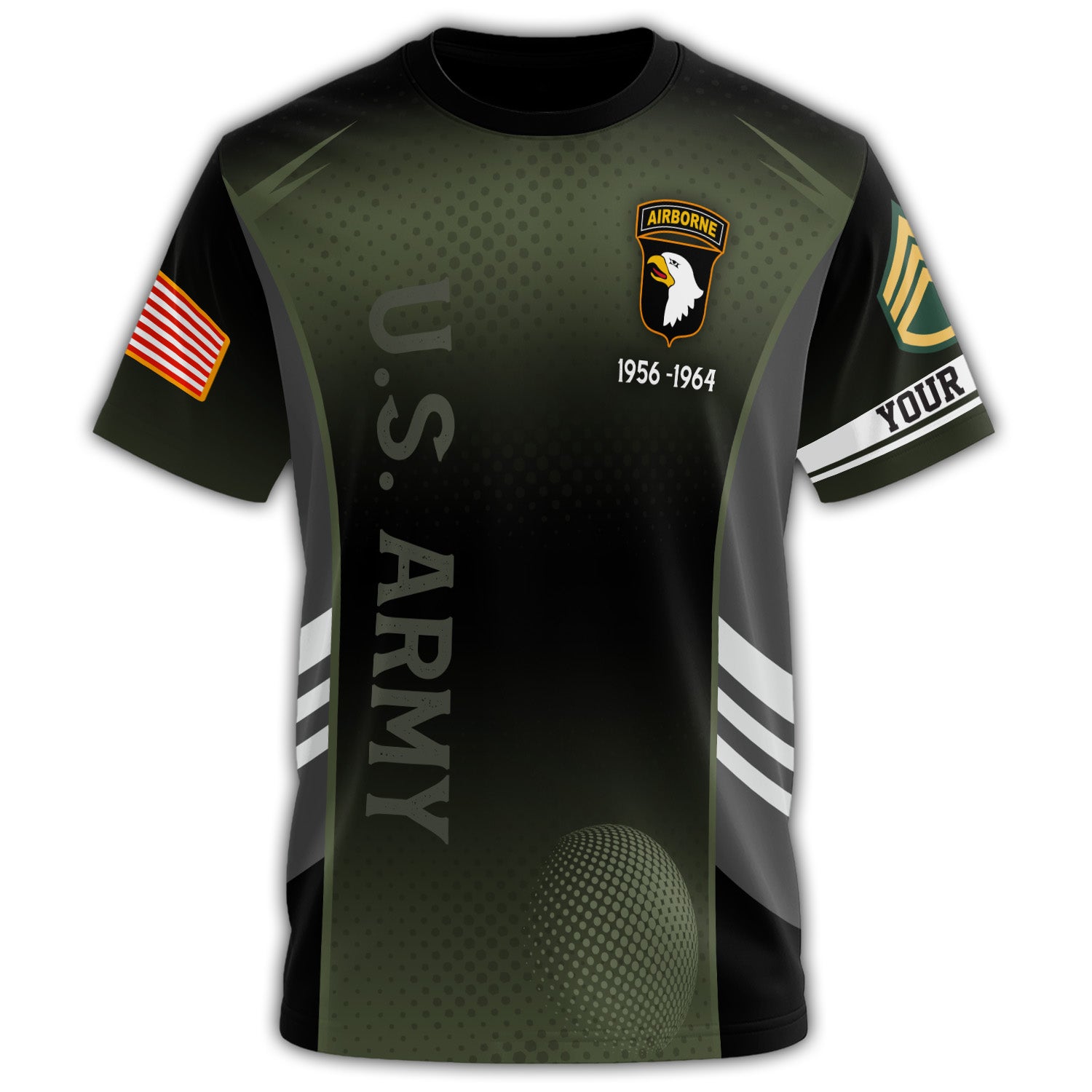 Airborne Legacy Worn with Pride All-over Print Personalized T-Shirt Secondary image