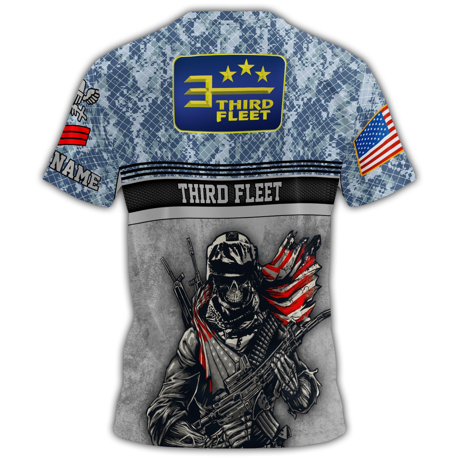 Third Fleet Veteran Power and Pride All-over Print Personalized T-Shirt