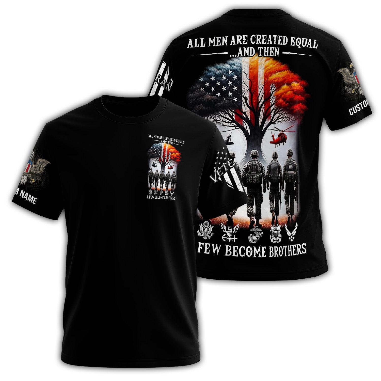 A Few Become Brothers in Service All-over Print Personalized T-Shirt