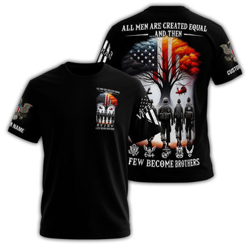 A Few Become Brothers in Service All-over Print Personalized T-Shirt
