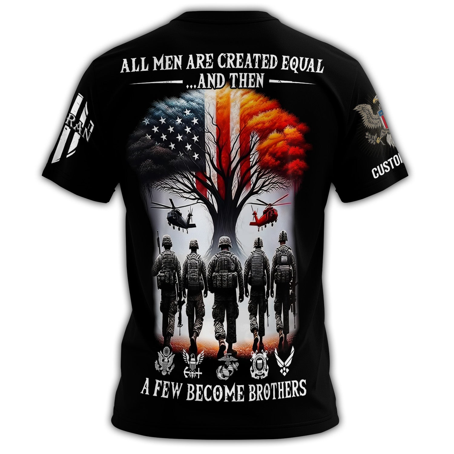 A Few Become Brothers in Service All-over Print Personalized T-Shirt