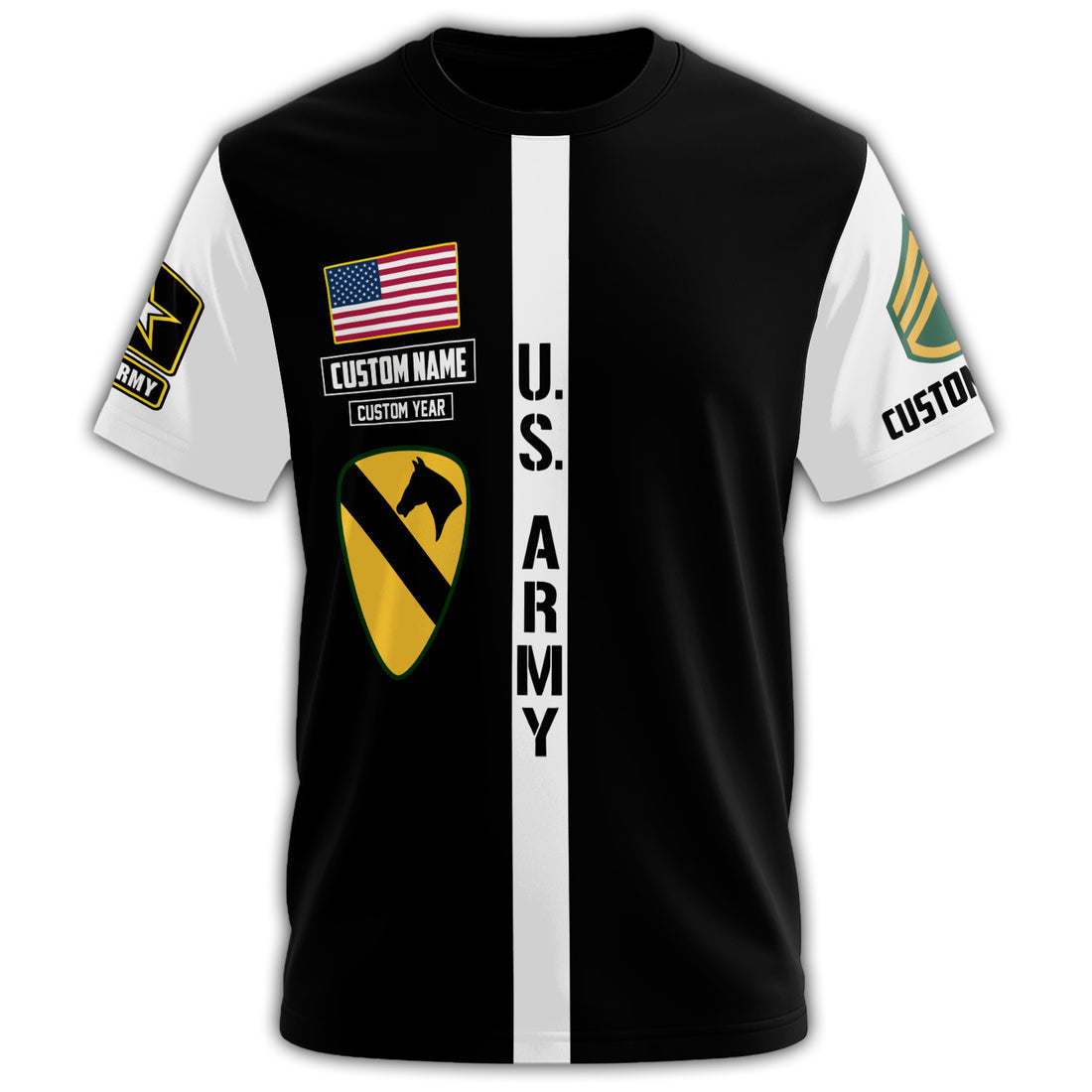 First Cavalry Veteran Honor and Heritage All-over Print Personalized T-Shirt