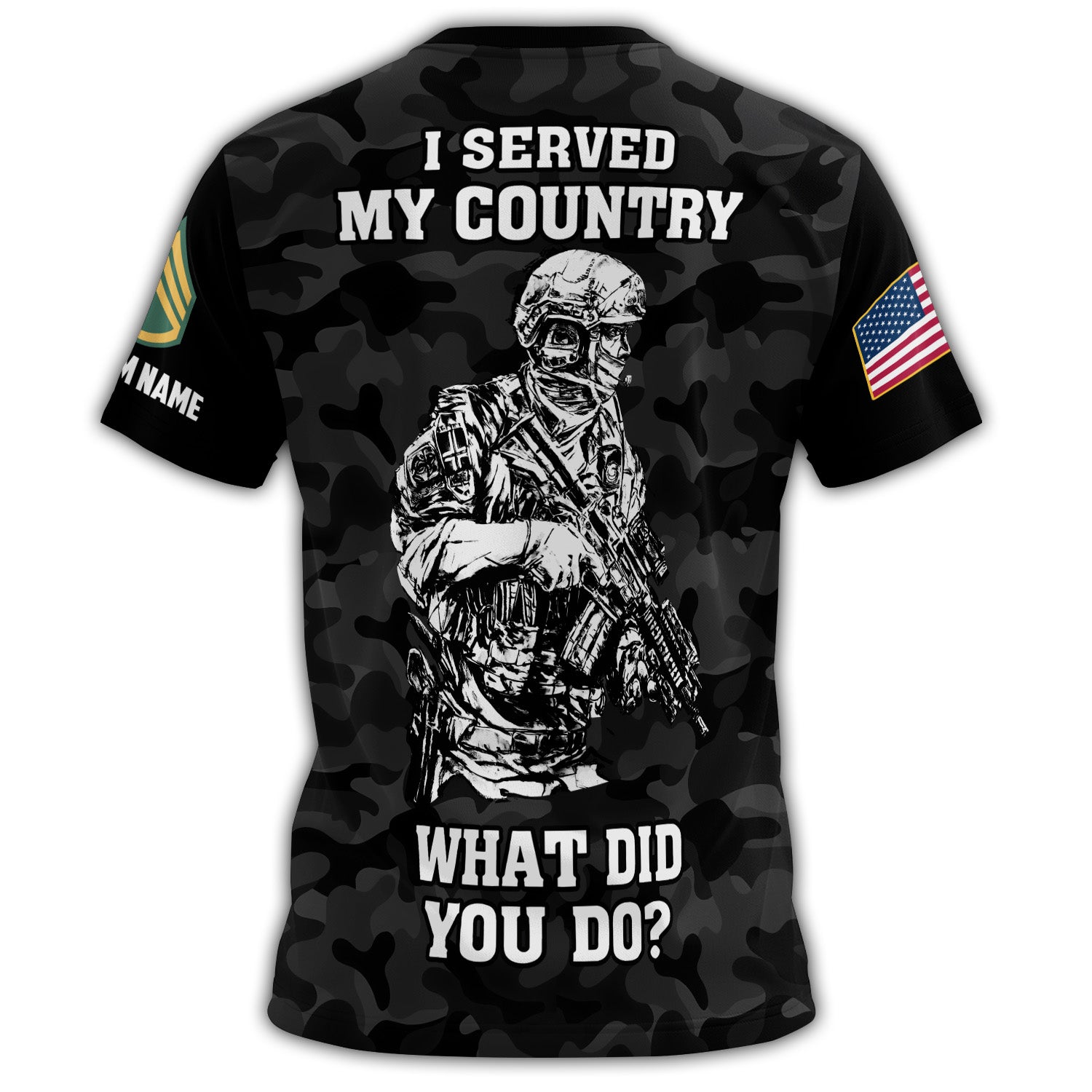 I Served with 82nd Airborne Pride All-over Print Personalized T-Shirt