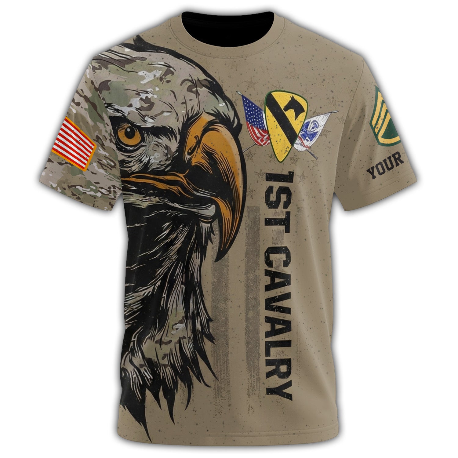 1st Cavalry Division Memorial Day Never Forget Some Gave All Shirt All-over Print Personalized T-Shirt Secondary image