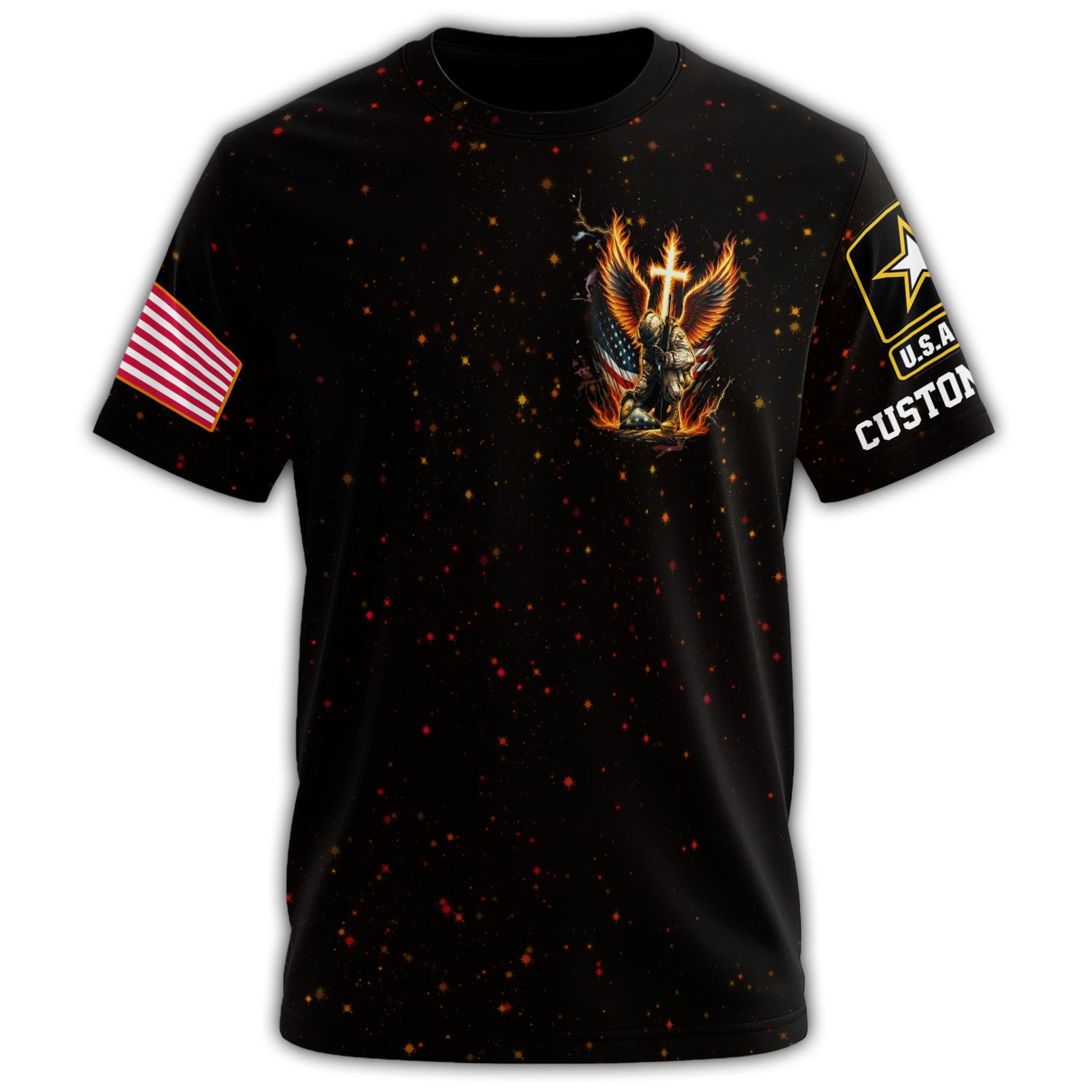 U.S. Army Protect My Family Personalized All-Over Print T-Shirt Secondary image