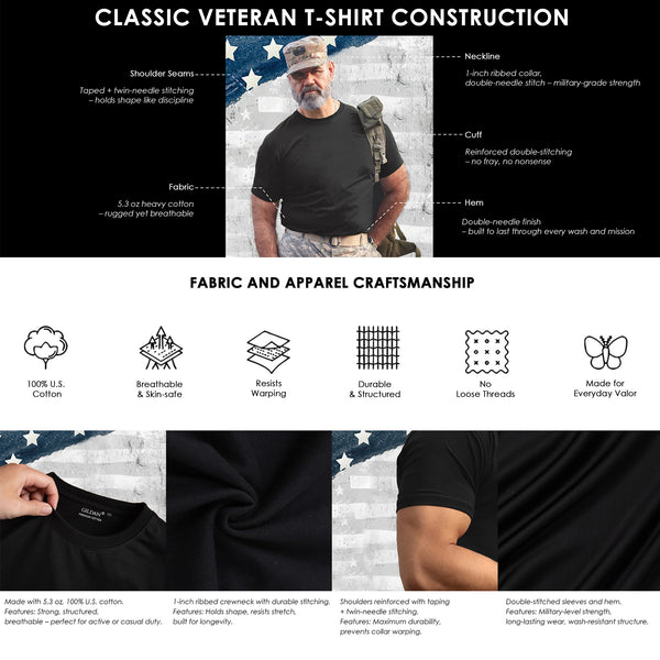Only Two Defining Forces Offered to Die for You Jesus Christ and a US Veteran Patriotic Faith T-Shirt