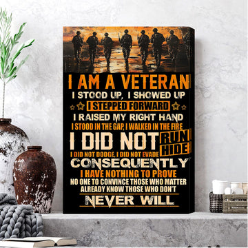 Veteran Pride Military Service Canvas
