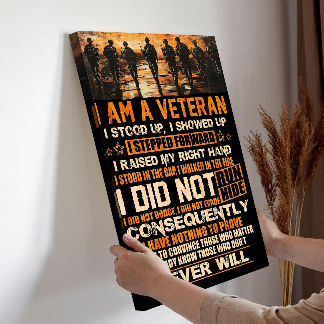 Veteran Pride Military Service Canvas