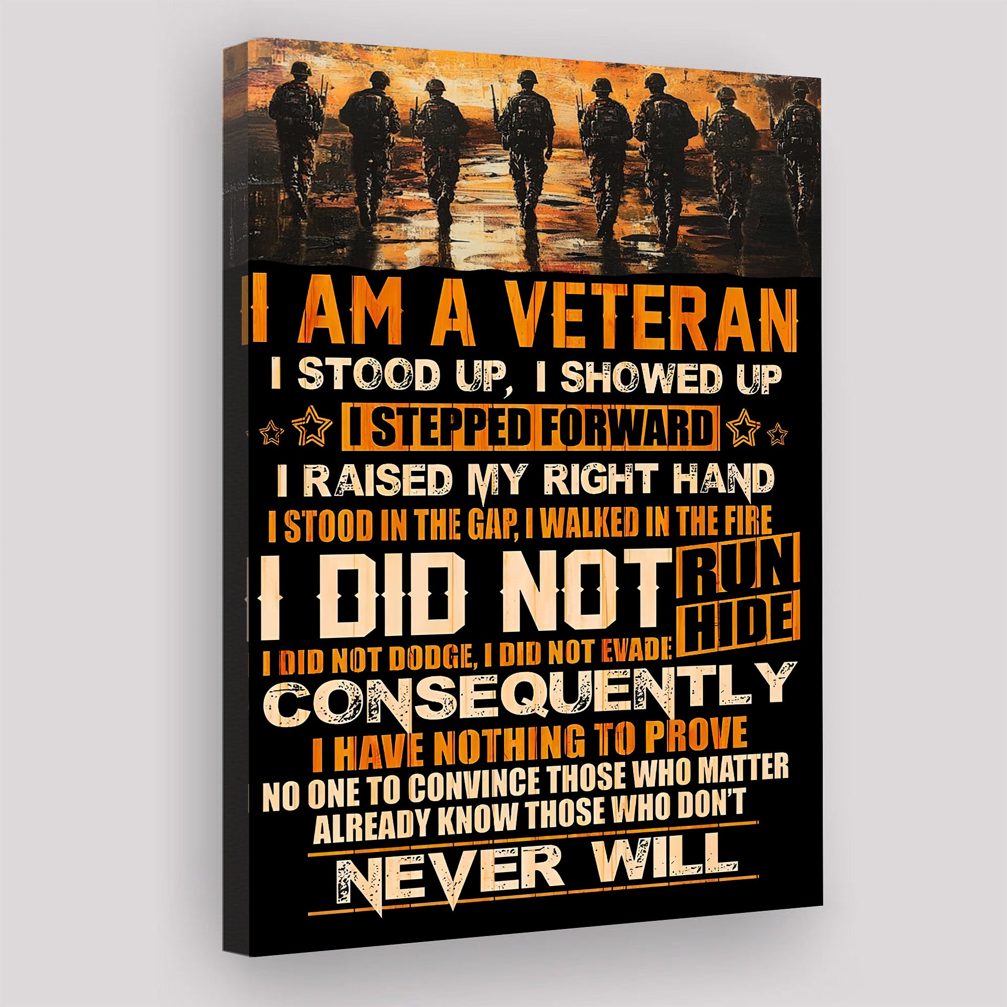 Veteran Pride Military Service Canvas