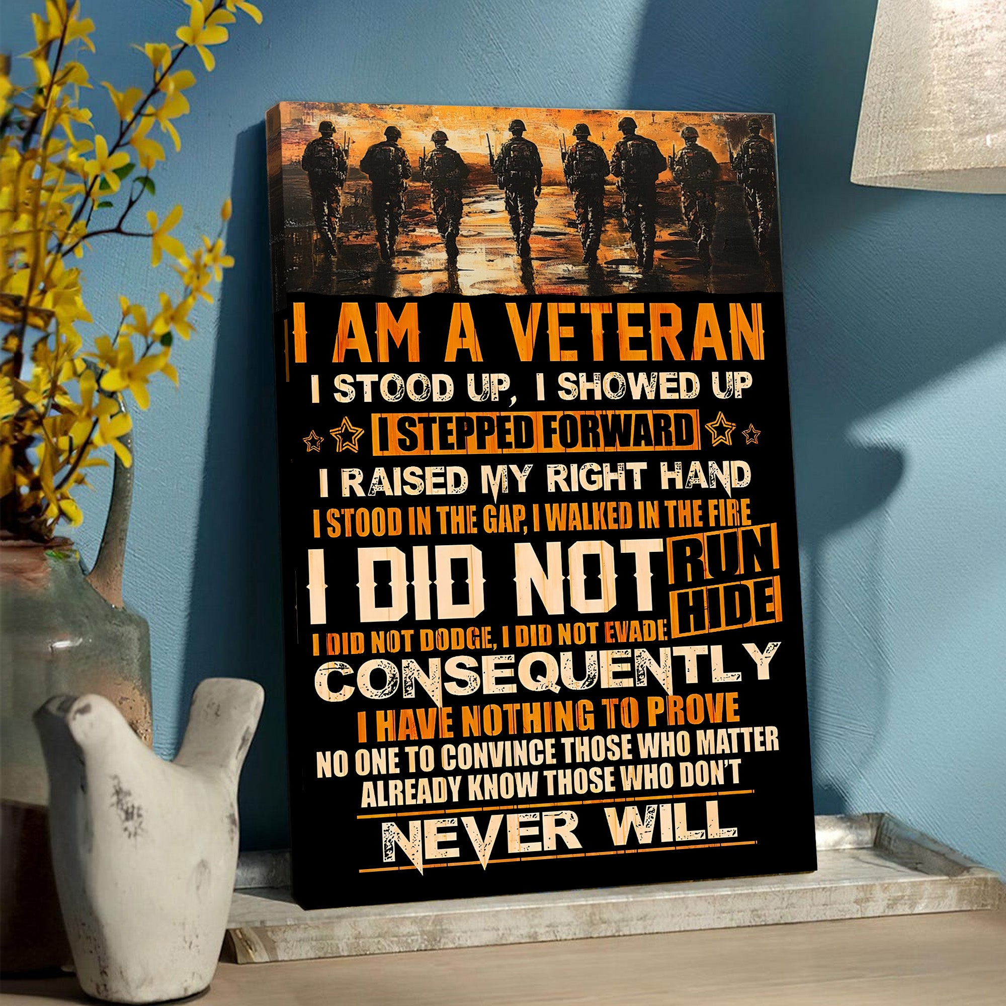 Veteran Pride Military Service Canvas