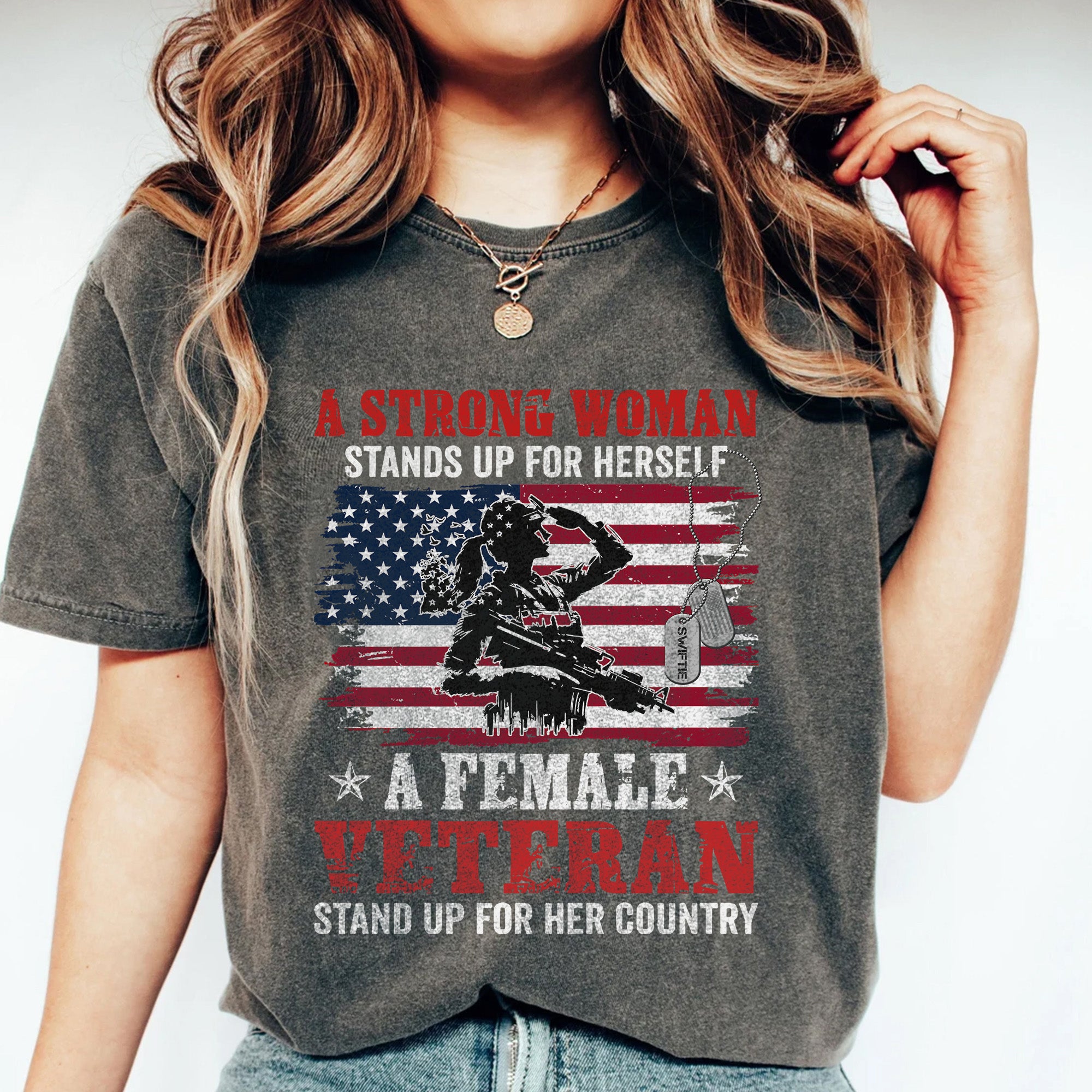 A Strong Woman Stands Up Comfort Colors T-Shirt
