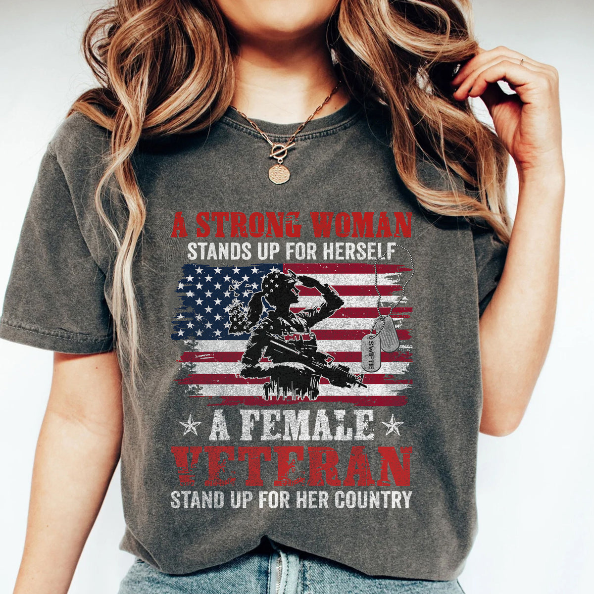 A Strong Woman Stands Up Comfort Colors T-Shirt Main image