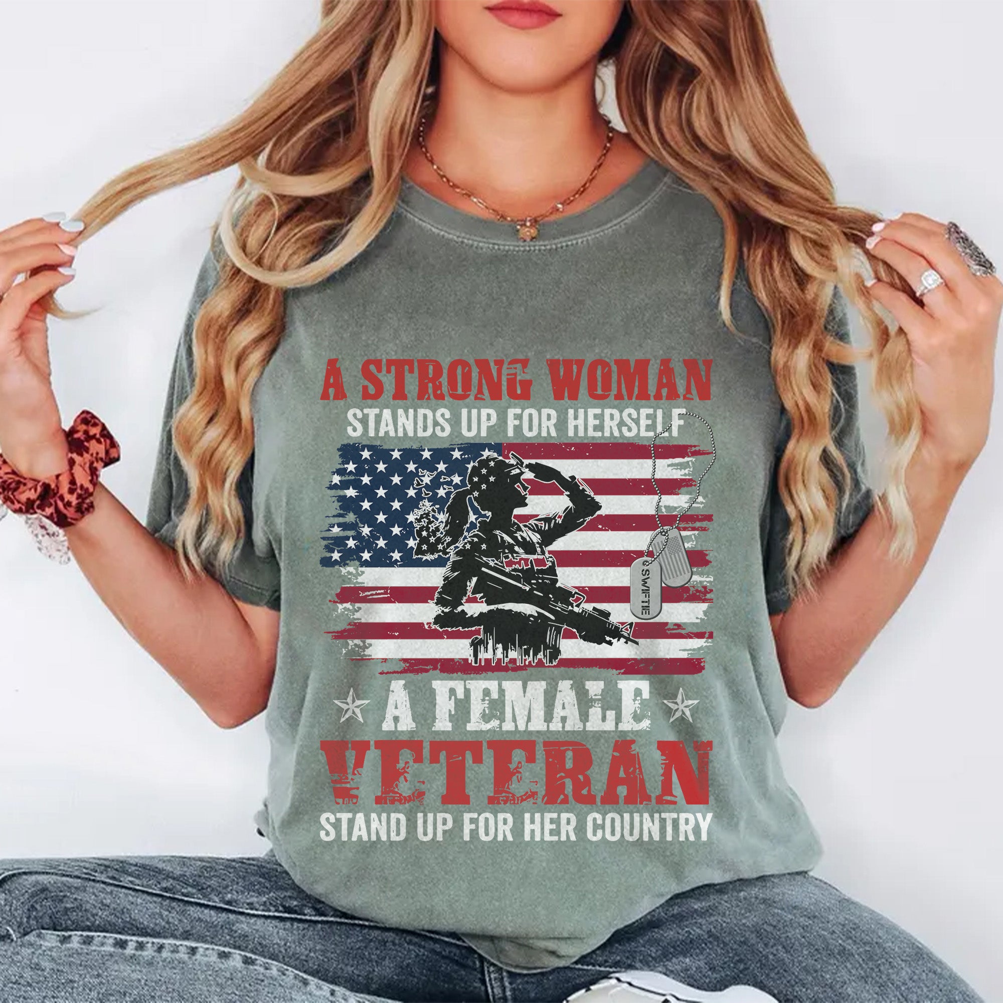 A Strong Woman Stands Up Comfort Colors T-Shirt