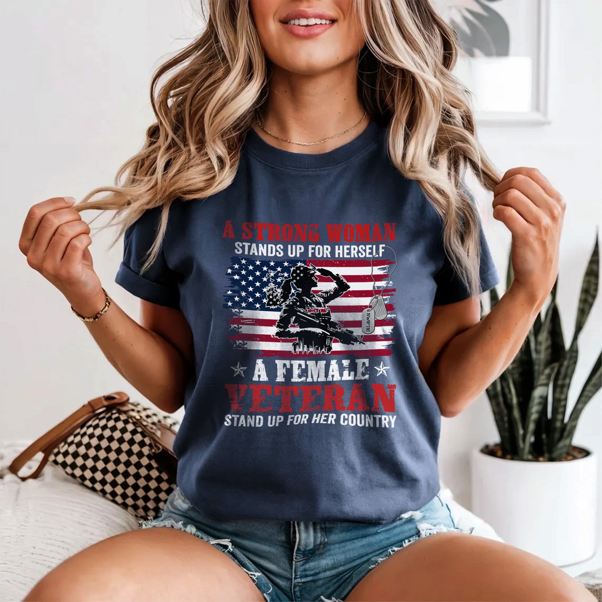 A Strong Woman Stands Up Comfort Colors T-Shirt