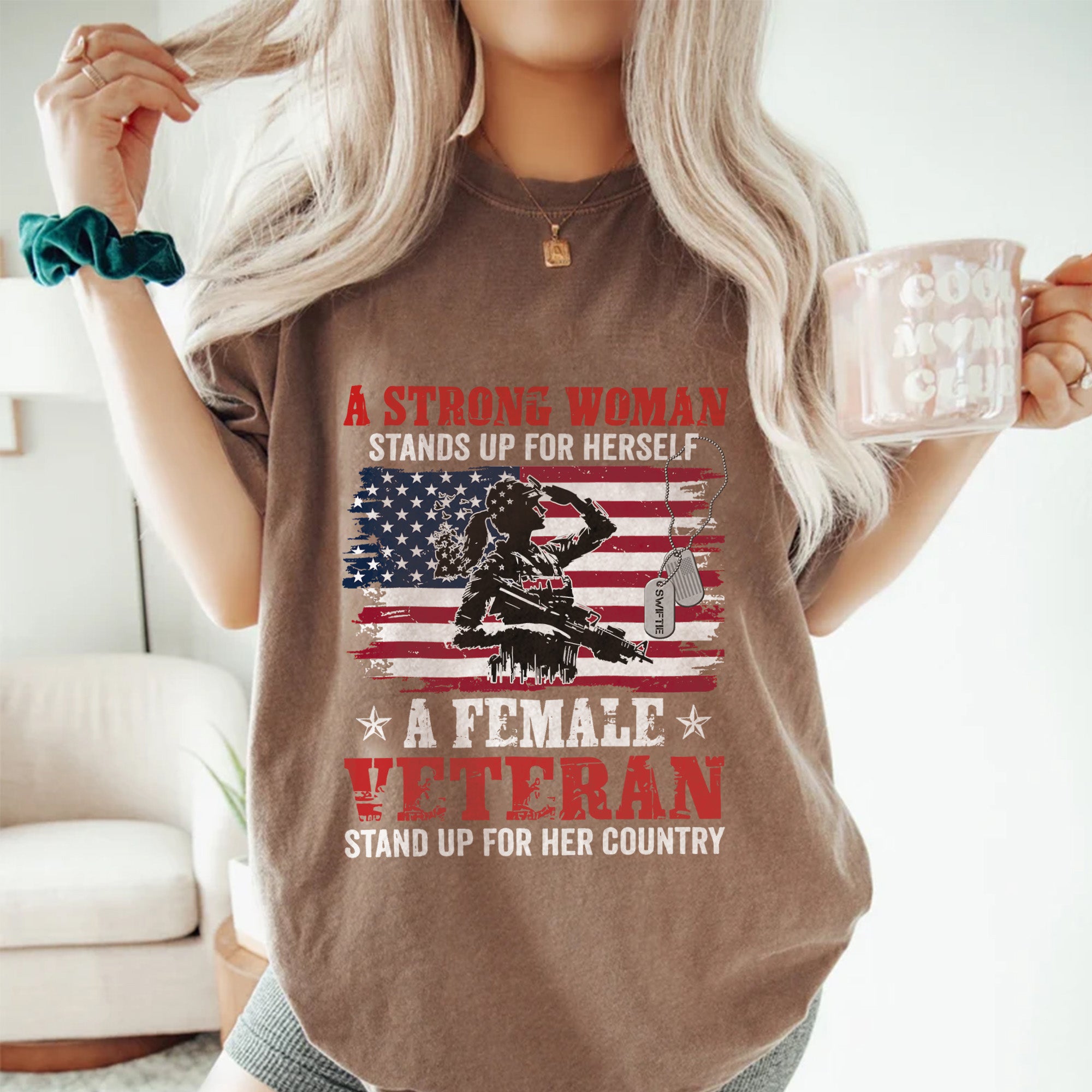 A Strong Woman Stands Up Comfort Colors T-Shirt