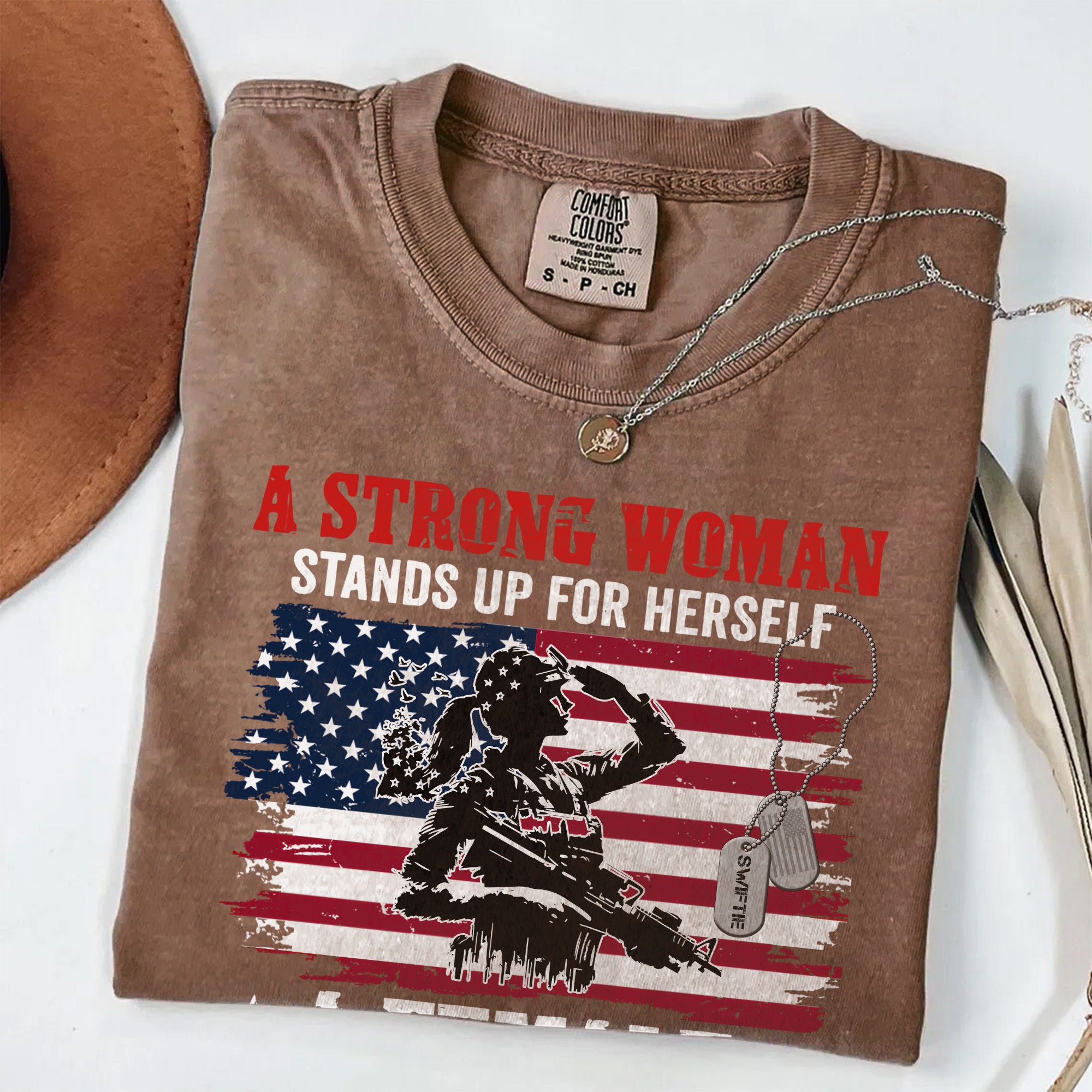 A Strong Woman Stands Up Comfort Colors T-Shirt