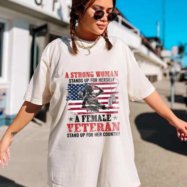A Strong Woman Stands Up Comfort Colors T-Shirt