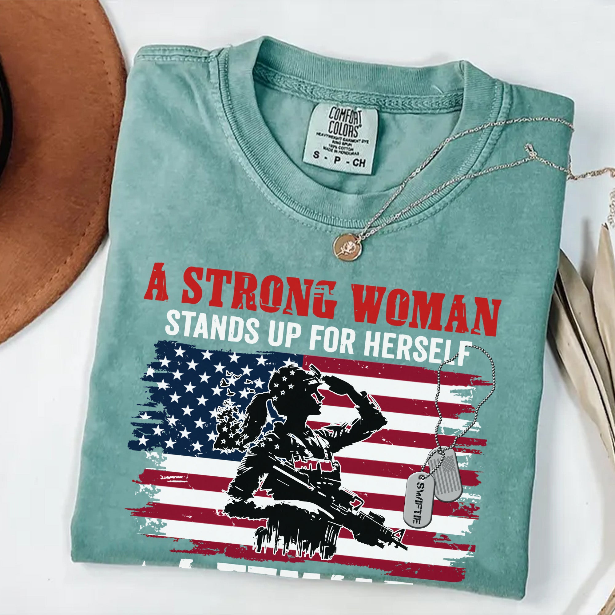 A Strong Woman Stands Up Comfort Colors T-Shirt