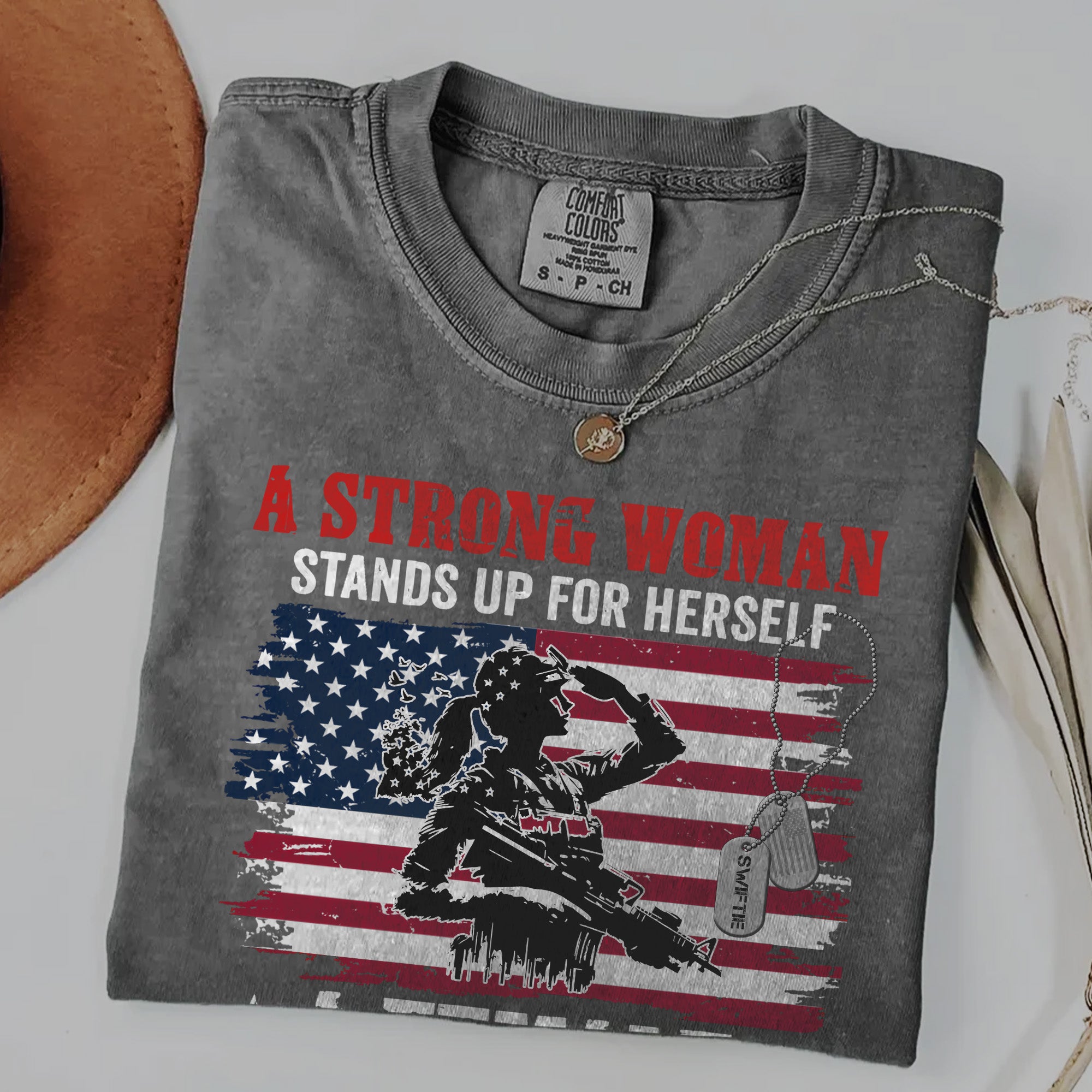 A Strong Woman Stands Up Comfort Colors T-Shirt