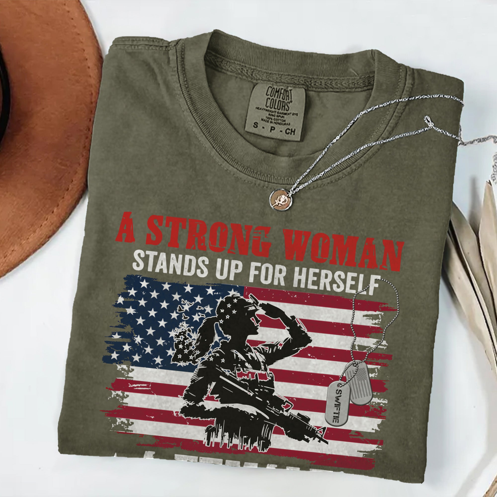 A Strong Woman Stands Up Comfort Colors T-Shirt