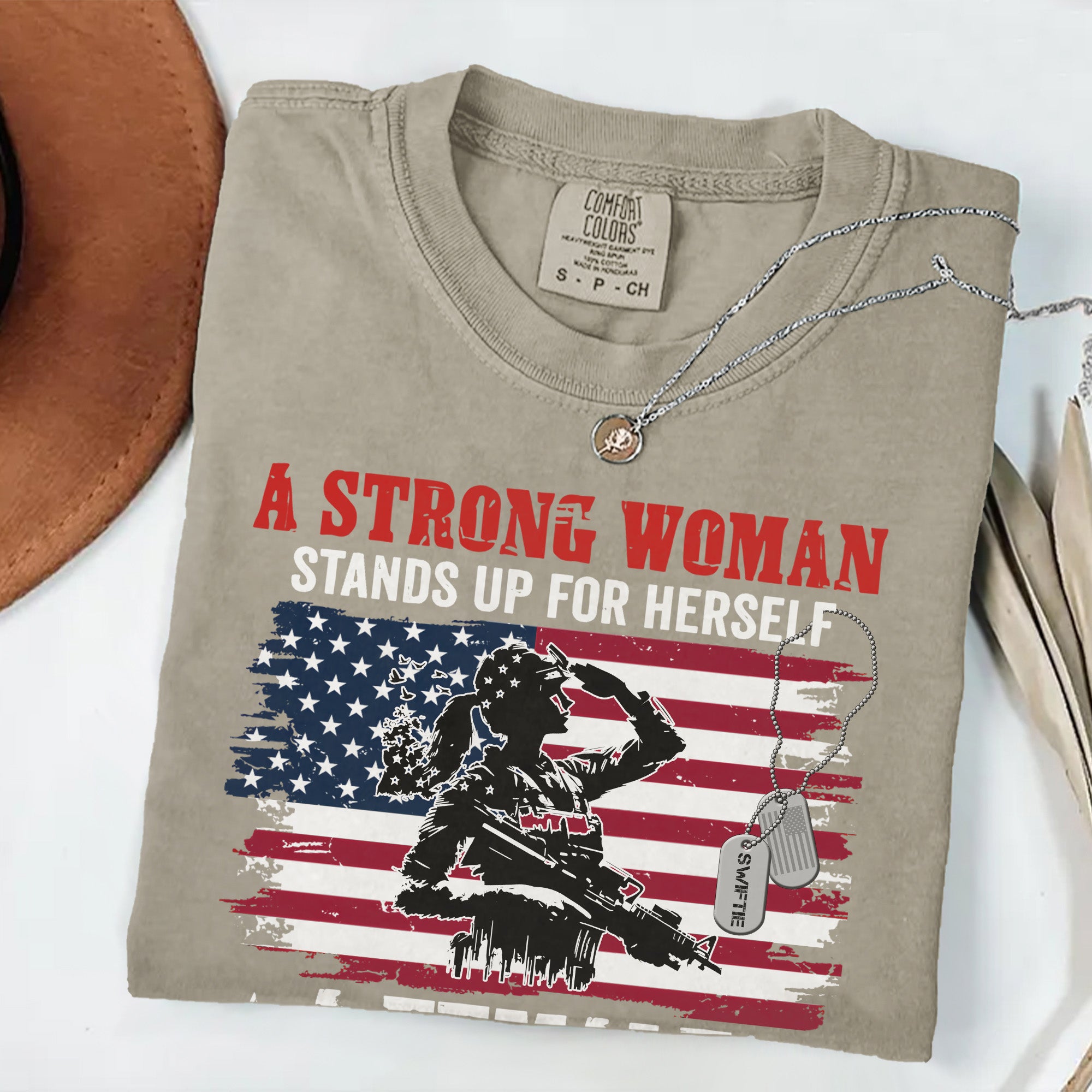 A Strong Woman Stands Up Comfort Colors T-Shirt