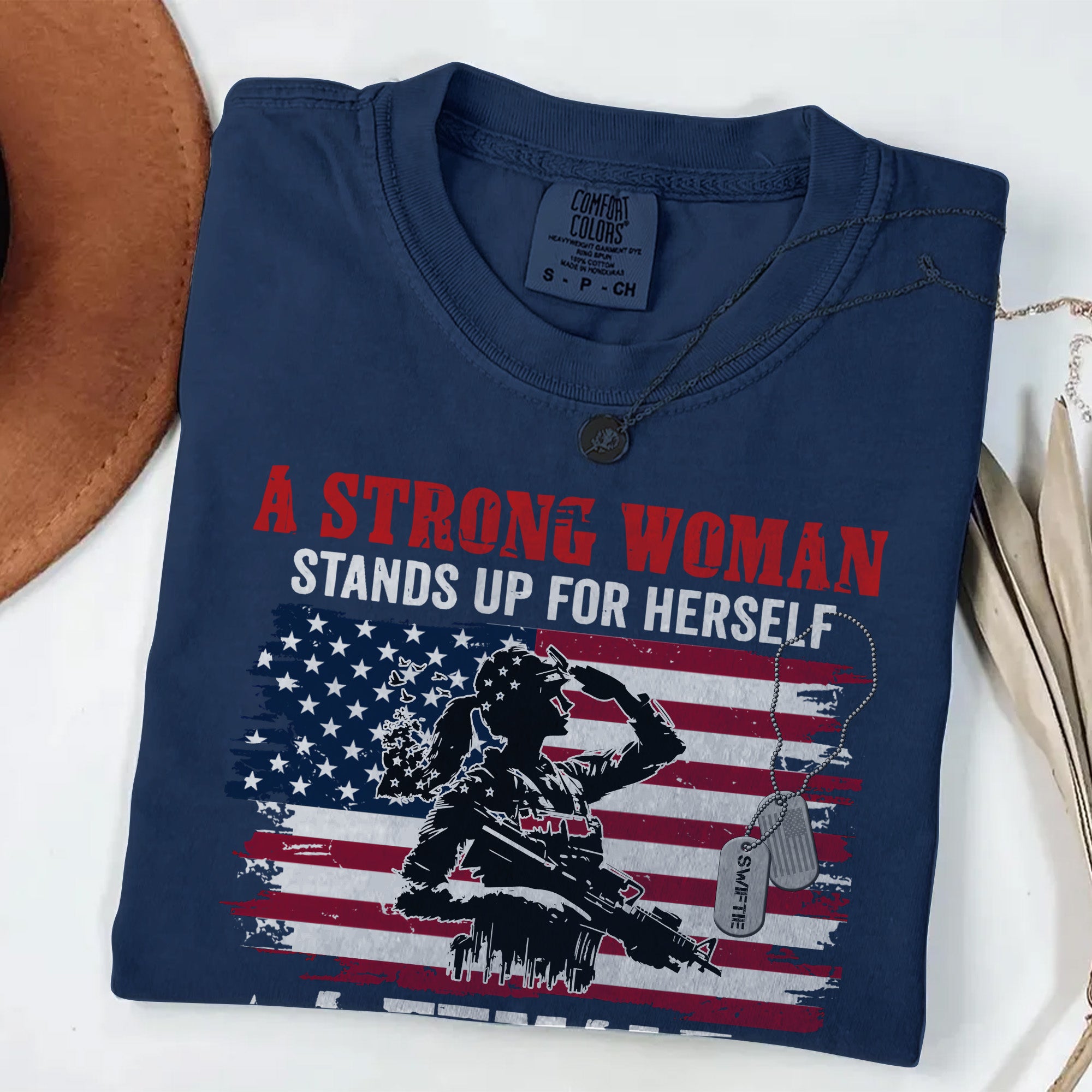 A Strong Woman Stands Up Comfort Colors T-Shirt