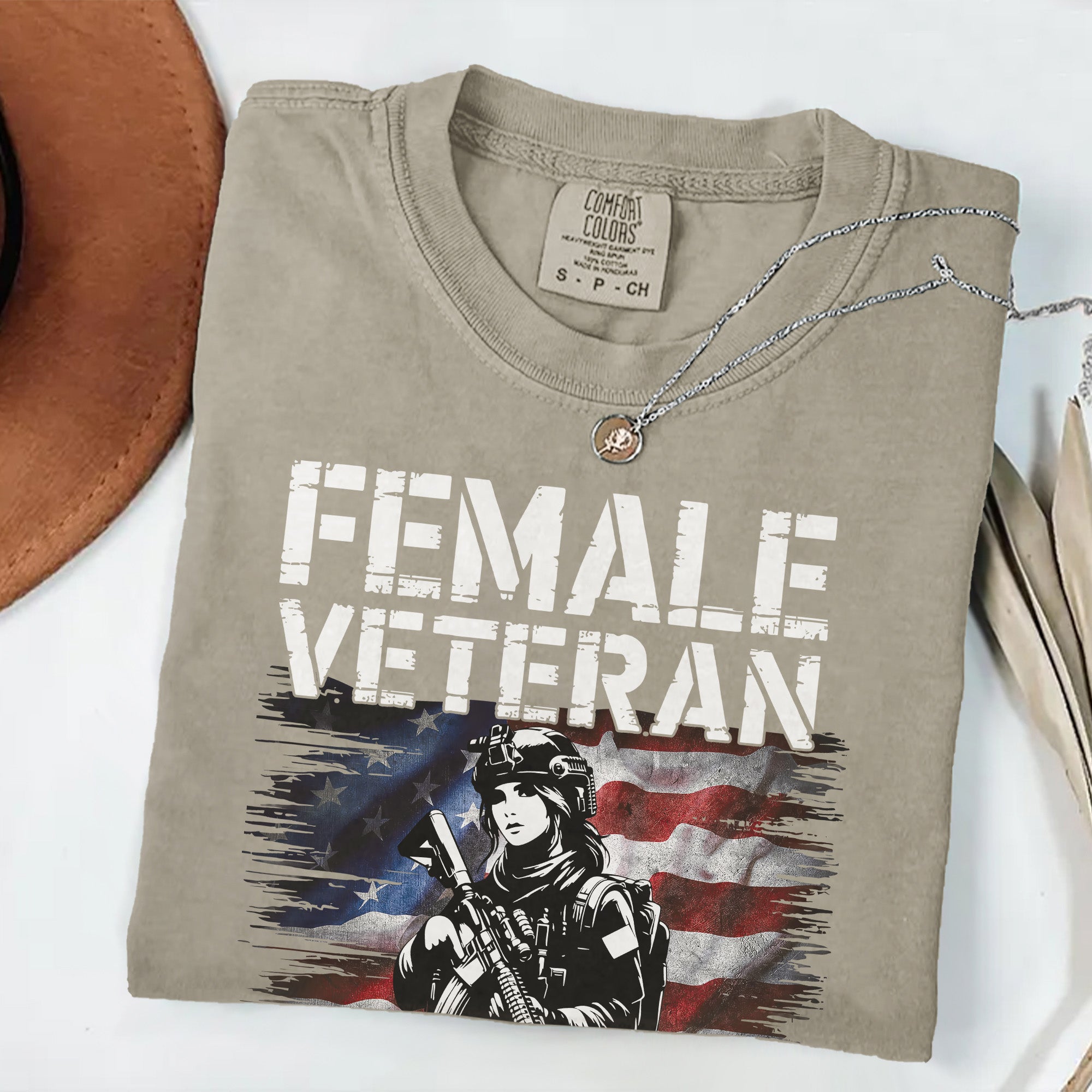 Female Veteran Learn Fast Comfort Colors T-Shirt
