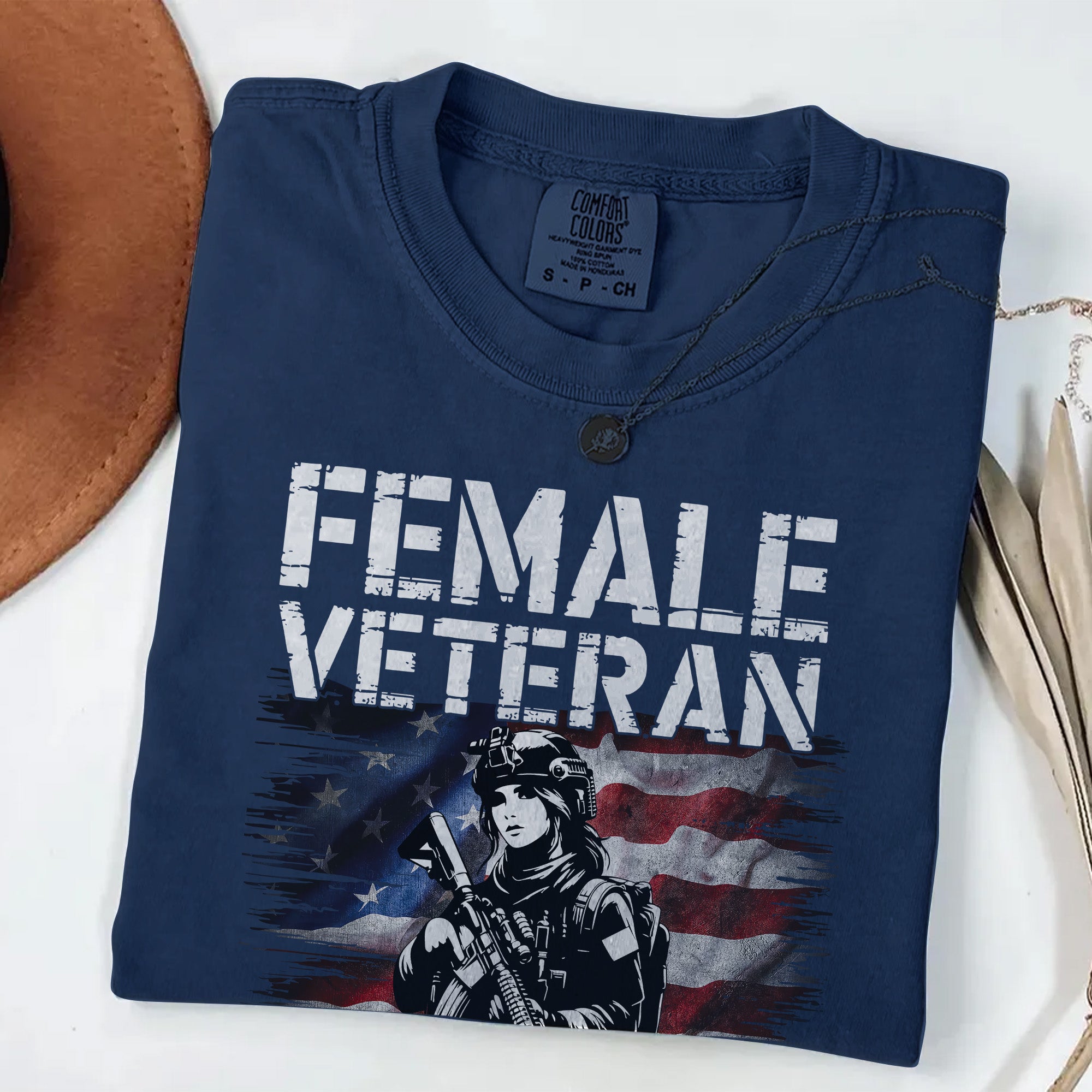 Female Veteran Learn Fast Comfort Colors T-Shirt