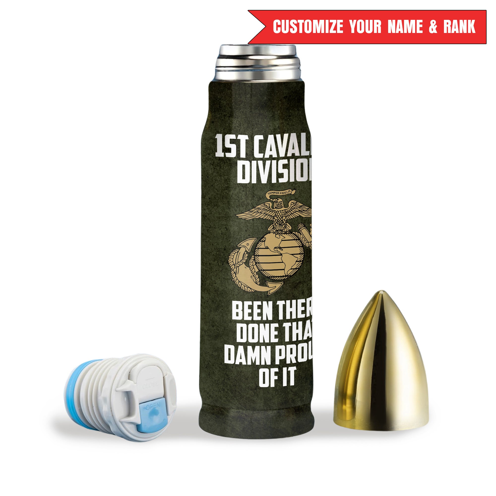 Veteran Pride All-over Print Personalized Bullet Tumbler