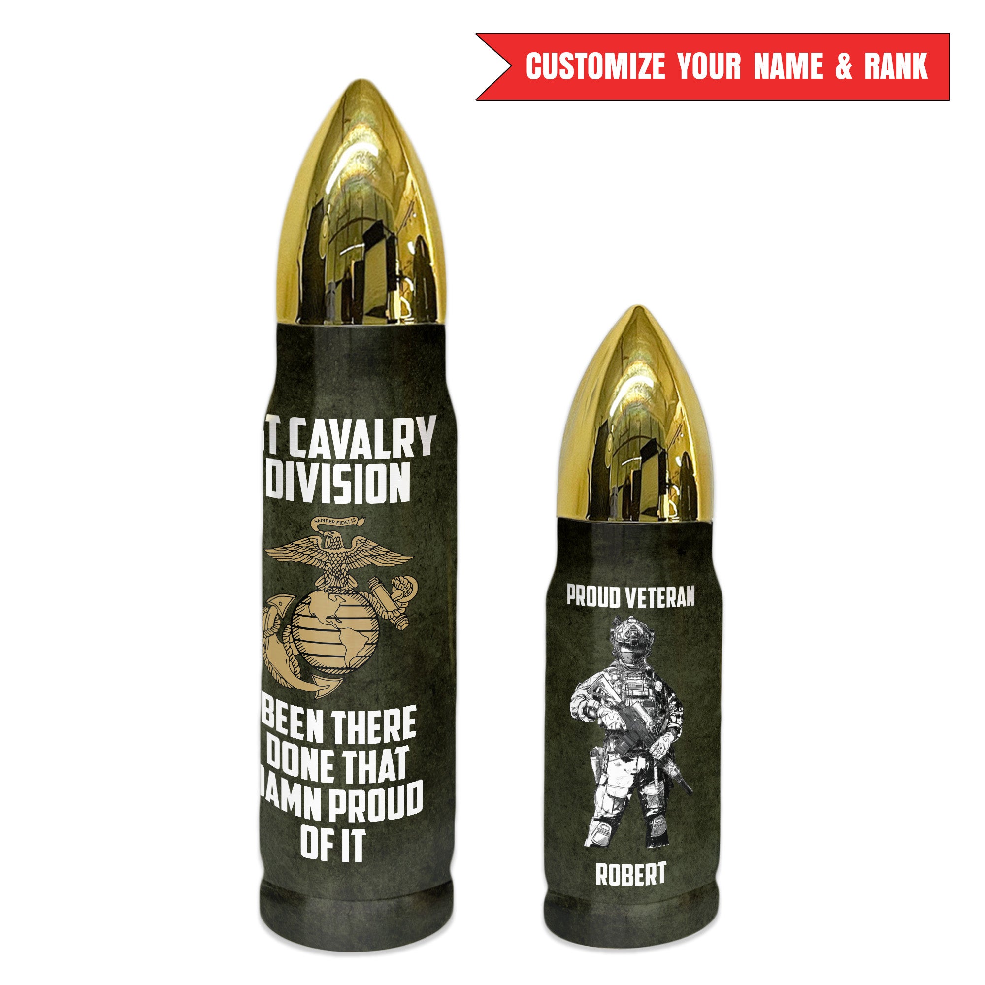 Veteran Pride All-over Print Personalized Bullet Tumbler