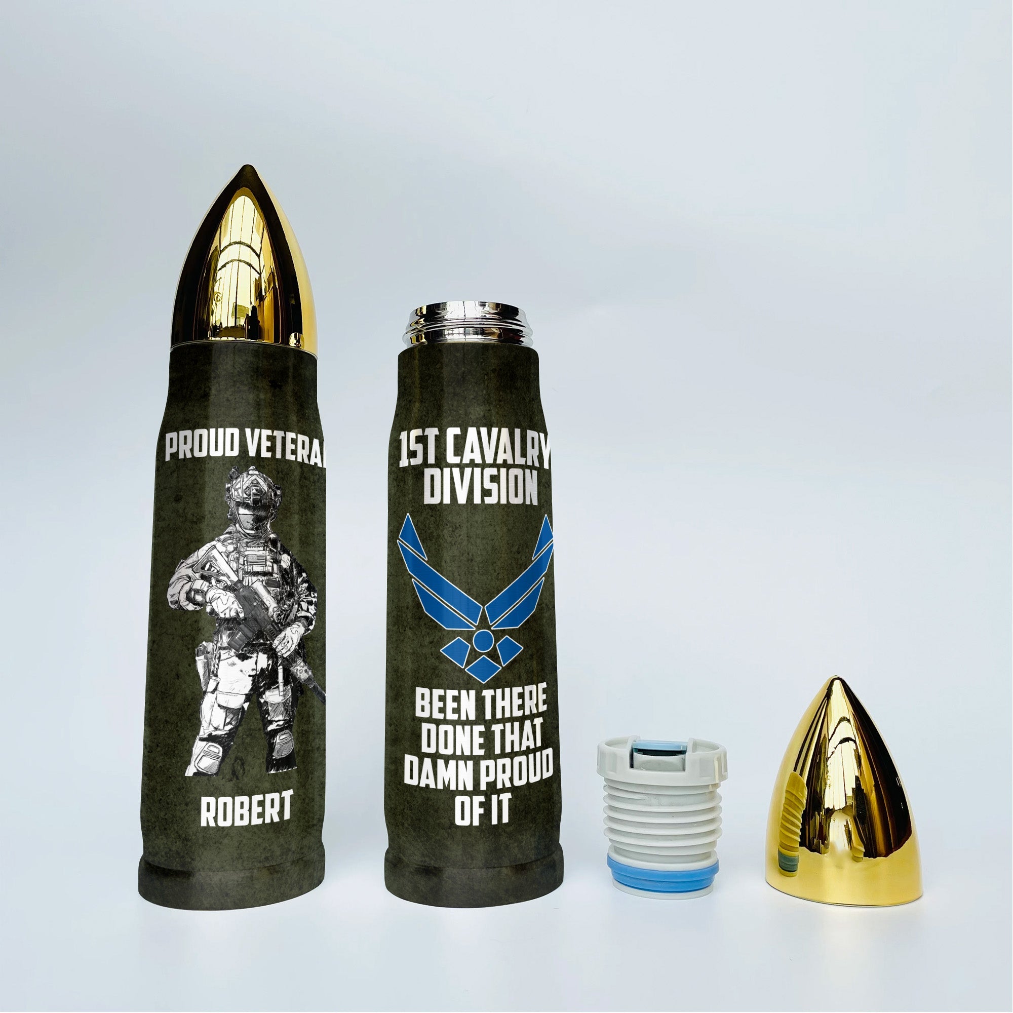 Veteran Pride All-over Print Personalized Bullet Tumbler