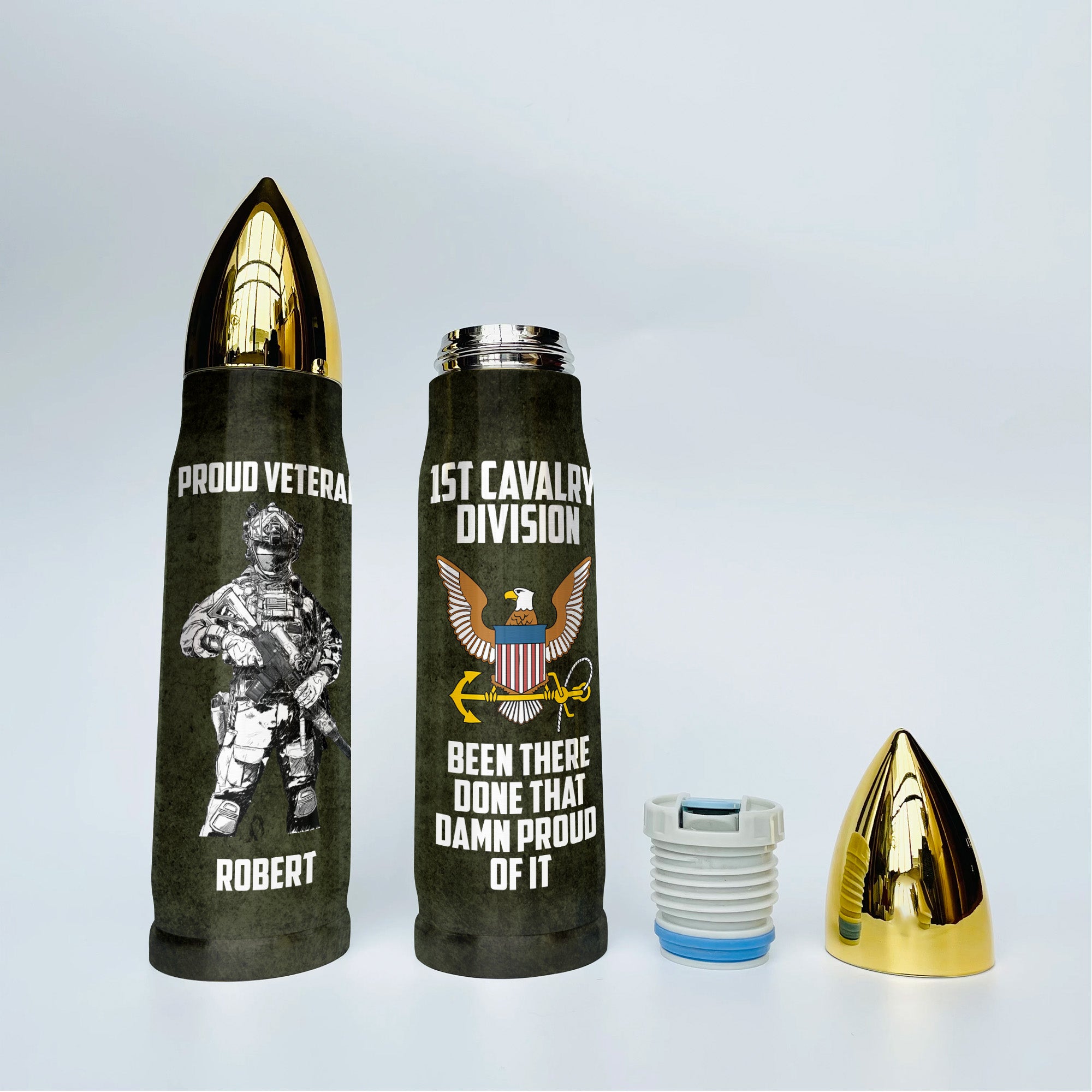 Veteran Pride All-over Print Personalized Bullet Tumbler